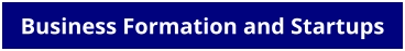 Business Formation and Startups